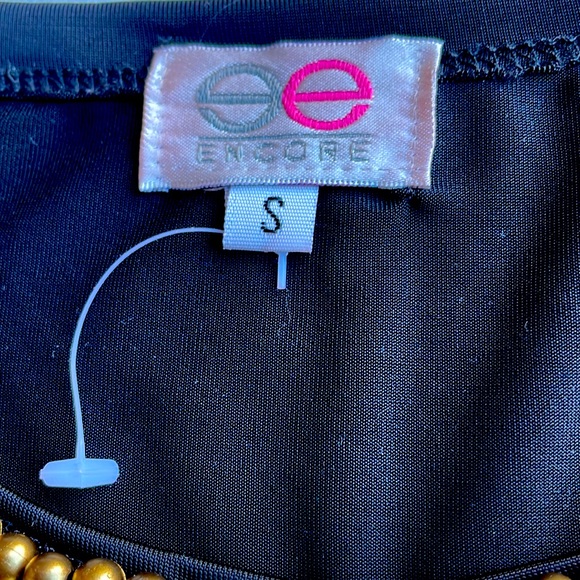 ENCORE Black bejewelled sleeveless top - Picture 2 of 4